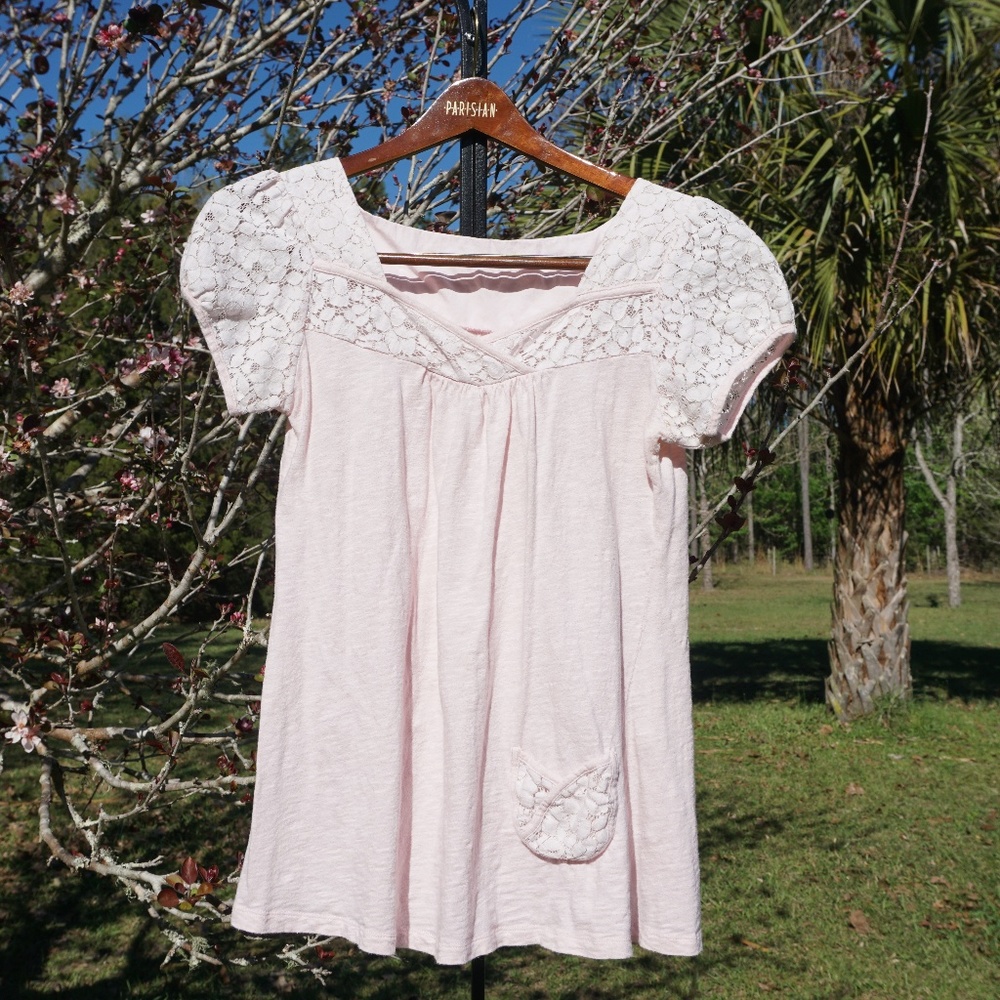 Light Pink & White Top